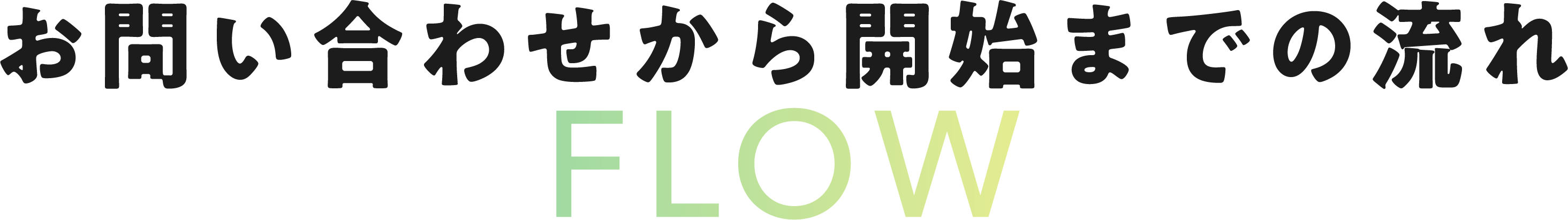 お問い合わせから開始までの流れ